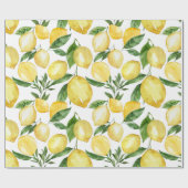 Lemons nahtloses Muster auf transparentem Hintergr Geschenkpapier (Flach)