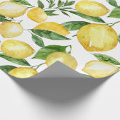 Lemons nahtloses Muster auf transparentem Hintergr Geschenkpapier (Ecke)