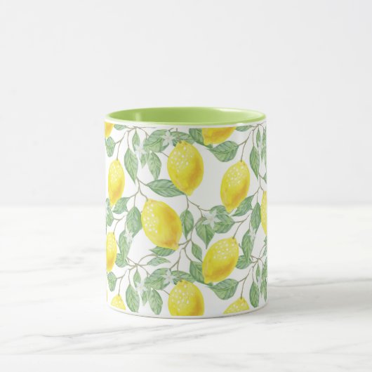Lemons Nahtloses Muster Tasse (Zentrum)