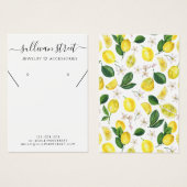 Lemons Ohrringe-Netzwerkkarte (Vorne & Hinten)