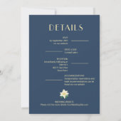 Lemons on Navy Wedding All in One Invites (Rückseite)
