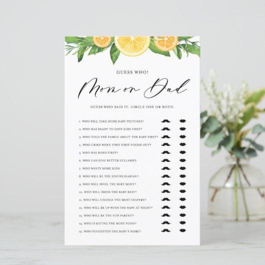 Lemons & Orangen Mama oder Vater sagte er sagte, s (Stehend Vorderseite)