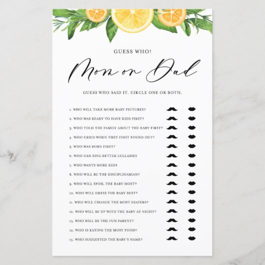 Lemons & Orangen Mama oder Vater sagte er sagte, s (Vorderseite)