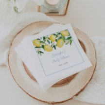 Lemons Pale Blue Boy Baby Dusche Party