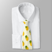 Lemons Pattern Cute Yellow and Green Citrus Fruit Krawatte (Gebunden)