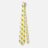 Lemons Pattern Cute Yellow and Green Citrus Fruit Krawatte (Vorderseite)