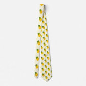 Lemons Pattern Cute Yellow and Green Citrus Fruit Krawatte (Rückseite)