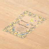 Lemons Peacock Cocktail-Rente Acryleinladungen (Ablage )