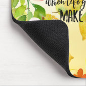 Lemons Pink floral ombre Aquarell inspirierend Mousepad (Ecke)