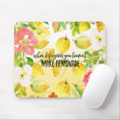 Lemons Pink floral ombre Aquarell inspirierend Mousepad (Mit Mouse)