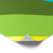 Lemons Polka Dot: Blue Background. Poster (Ecke)