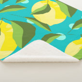 Lemons Polka Dot: Blue Background. Sherpadecke (3/4)