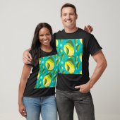 Lemons Polka Dot: Blue Background. T-Shirt (Unisex)