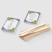 Lemons portugiesisches Tiles Wedding Programm Fächer (Non-assembled)