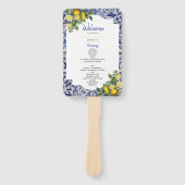 Lemons portugiesisches Tiles Wedding Programm Fächer (Vorderseite)