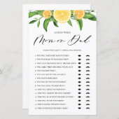 Lemons raten, wer Mama oder Vater Baby Showspiel (Vorne/Hinten)