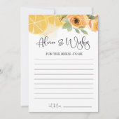 Lemons Ratgeber und wünscht Brautparty Game Card Einladung (Vorderseite)