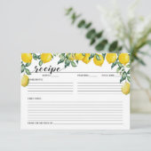 Lemons-Rezept-Brautparty Begleitkarte (Stehend Vorderseite)