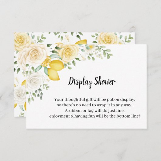 Lemons&Rose Brautparty-Einschließungskarte anzeige Begleitkarte (Vorne/Hinten)