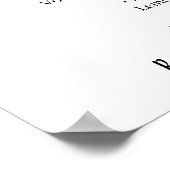 Lemons & Rose Drinks Menü Hochzeitsschrift Poster (Ecke)