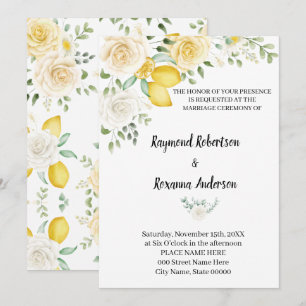 Lemons & Rose Hochzeit Country Chic Einladung
