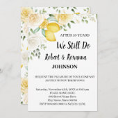 Lemons & Rose zum Hochzeitstag Einladung (Vorne/Hinten)