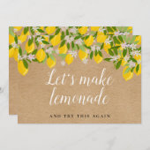 Lemons Rustikales Brautparty ändern Datum Save The Date (Vorne/Hinten)