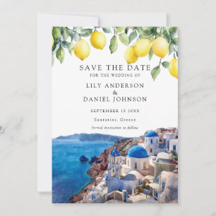 Lemons Santorin Griechenland Hochzeit Save The Date