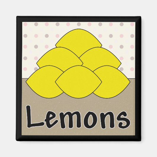 Lemons Series 4 Square Magnet (Vorne)