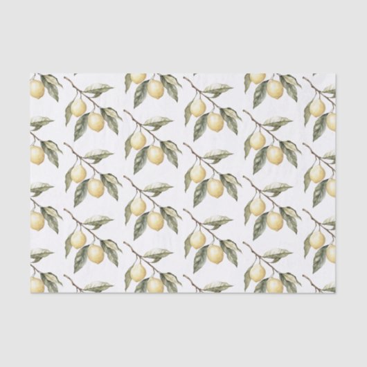 Lemons Sicily Birthday Seidenpapier (Vorderseite)