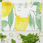 Lemons Skript für den weißen grünen Namen Handtuch (Gefaltet)