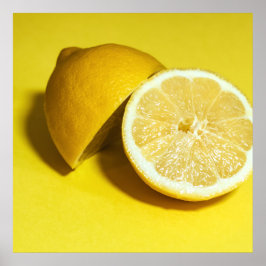 Lemons Slices Fruit Fotografy Poster