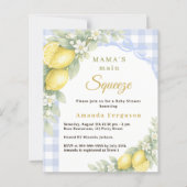 Lemons squeeze bow boy Baby Shower invitation (Vorderseite)
