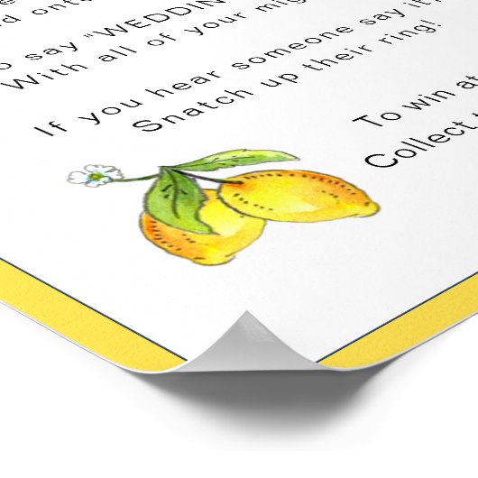 Lemons Tanzt auf Brautparty Game Poster (Ecke)