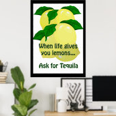 Lemons Tequila Funny Poster 20 x 28 (Heimbüro)