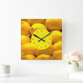 Lemons Thema Küchenuhren Quadratische Wanduhr (Zuhause)