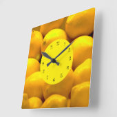 Lemons Thema Küchenuhren Quadratische Wanduhr (Winkel)