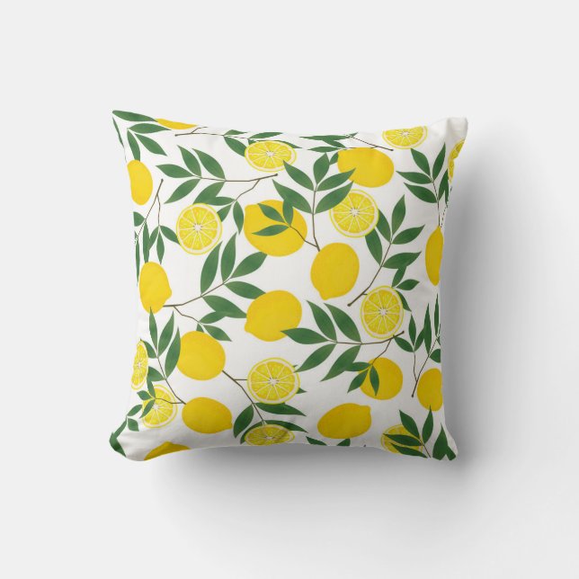 Lemons Throw Kissen (Vorderseite)