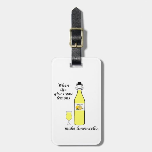 Lemons to Limoncello Gepäckanhänger (Vorderseite vertikal)