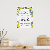 Lemons tragen ein Gästeschild Poster (Küche)
