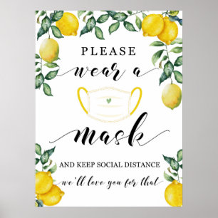 Lemons tragen ein Gästeschild Poster
