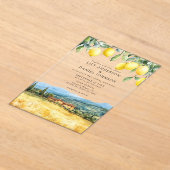 Lemons Tuscan Scene Italy Wedding Acryleinladungen (Ablage )