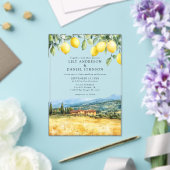 Lemons Tuscan Scene Italy Wedding Acryleinladungen (In Situ (Hochzeit))