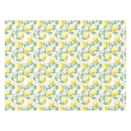Lemons und Blätter Design Tablecloth Tischdecke (Vorderseite (Horizontal))