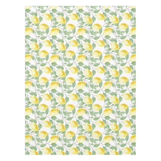 Lemons und Blätter Design Tablecloth Tischdecke (Vorderseite)