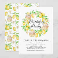 Lemons und Lemon Cupcakes Wreath Geburtstagsparty