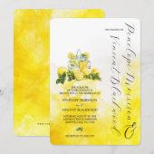 Lemons und Lemonade-Einladung zur Hochzeit Einladung (Vorne/Hinten)