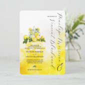 Lemons und Lemonade-Einladung zur Hochzeit Einladung (Stehend Vorderseite)