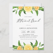 Lemons und Orange Summer Retirement Brunch Einladung (Vorderseite)