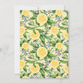 Lemons und Orangen Chalkboard Summer Bridal Brunch Einladung (Rückseite)